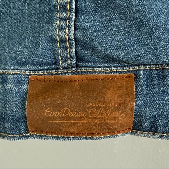 Zara Girls Denim Vest Distressed Sz 11/12 Casual Girl Core Denim Collection - Picture 6 of 10